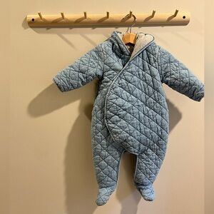 GAP | Quilted Baby Snowsuit in Blue | 6-12 Mo